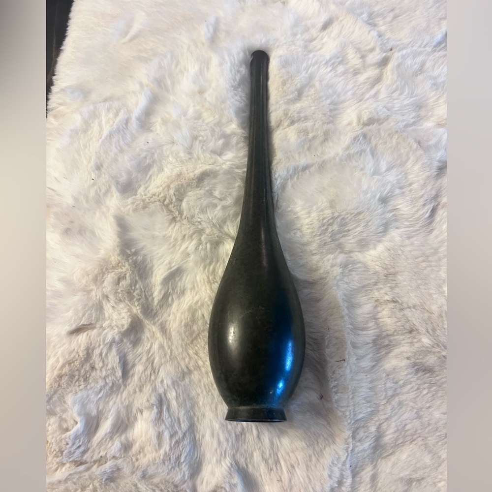 50% off w❤️ Vintage Mid Century Japanese Tsurukubi Long Neck Bronze Vase